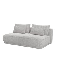 Sofa-lova LINVERA, šviesiai pilka bouclė