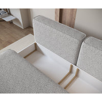 Sofa-lova LINVERA, šviesiai pilka bouclė