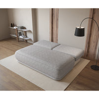 Sofa-lova LINVERA, šviesiai pilka bouclė