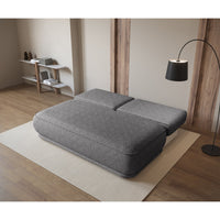 Sofa-lova LINVERA, pilka bouclė – priekinė dalis