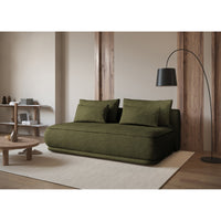 Sofa-lova LINVERA, alyvuogių šenilas – metalo detalė