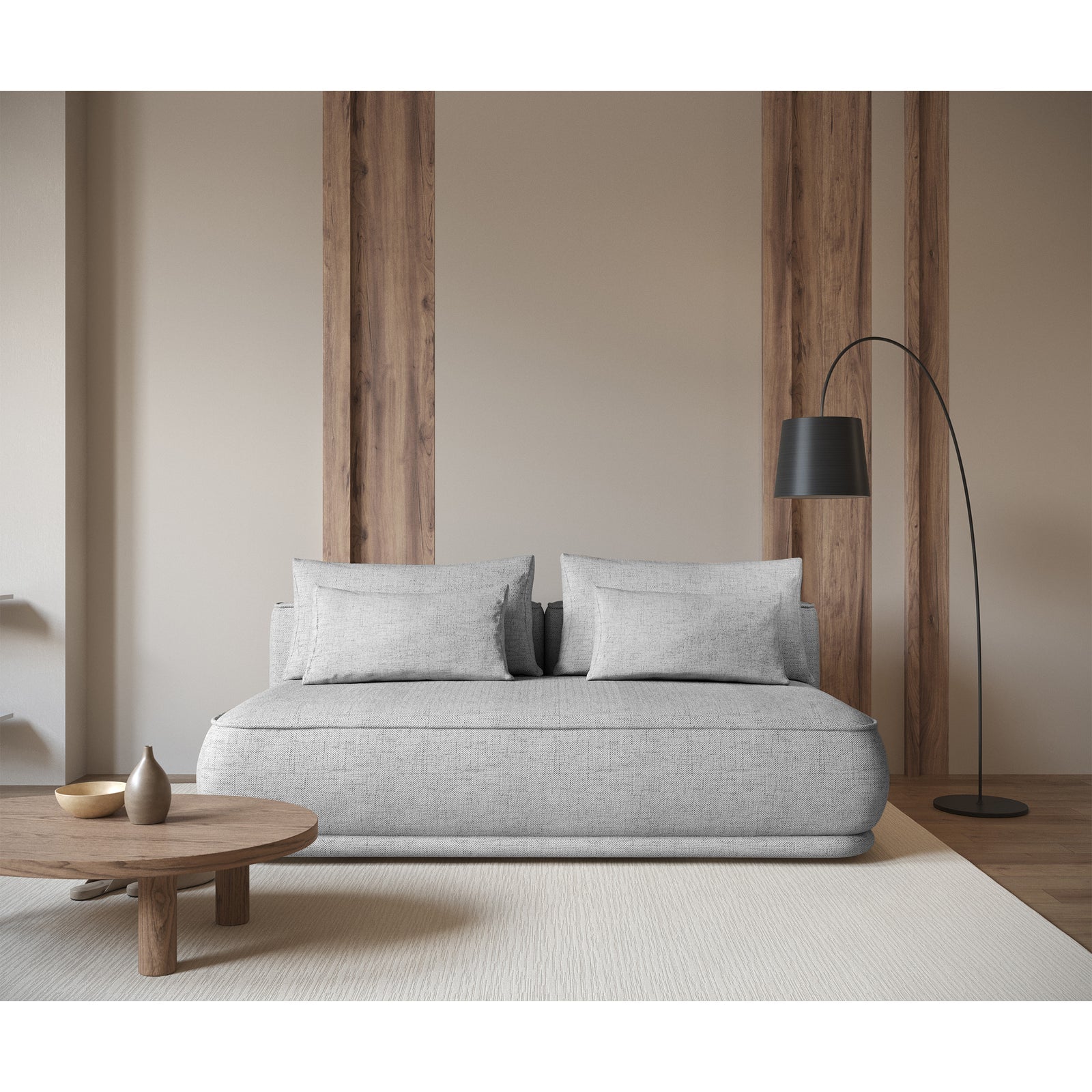 Sofa-lova LINVERA, pilka šenilas