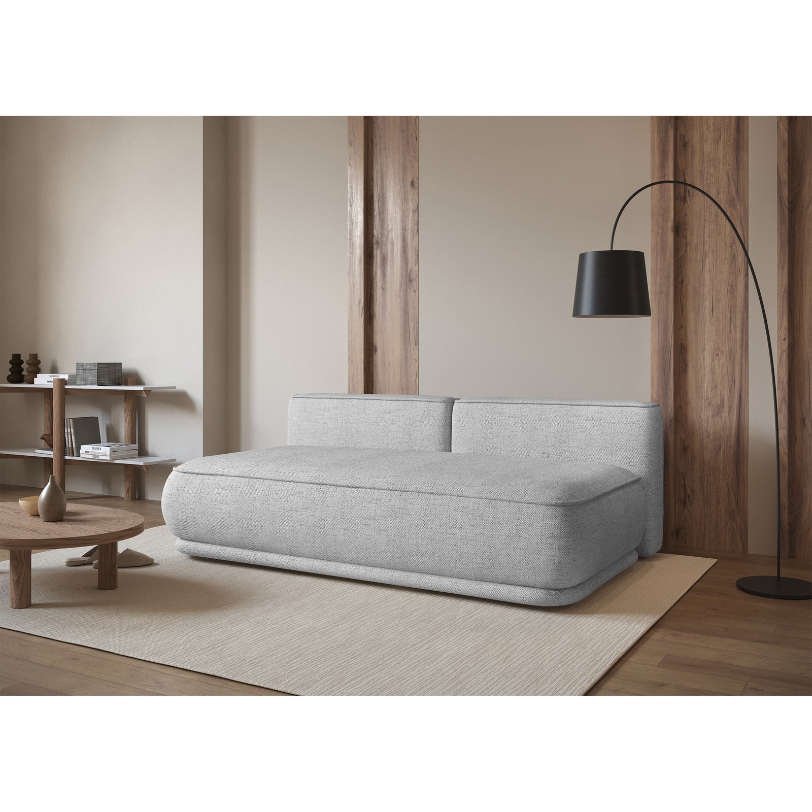 Sofa-lova LINVERA, pilka šenilas