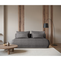 Sofa-lova LINVERA, tamsiai pilka šenilas