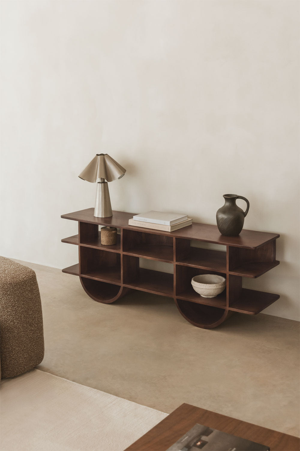FLIN shelf, 55 cm, dark wood