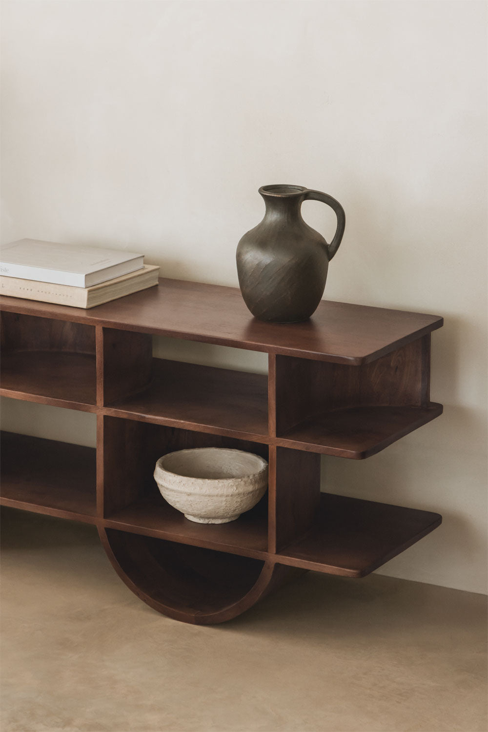 FLIN shelf, 55 cm, dark wood