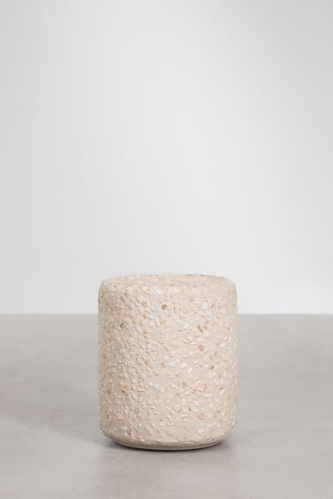 TERRAZZO round outdoor table, grey sand
