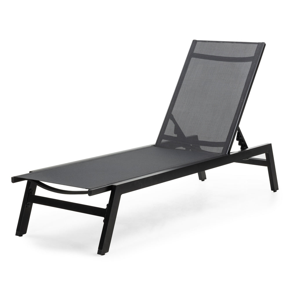 VERITE outdoor lounger, aluminum, graphite