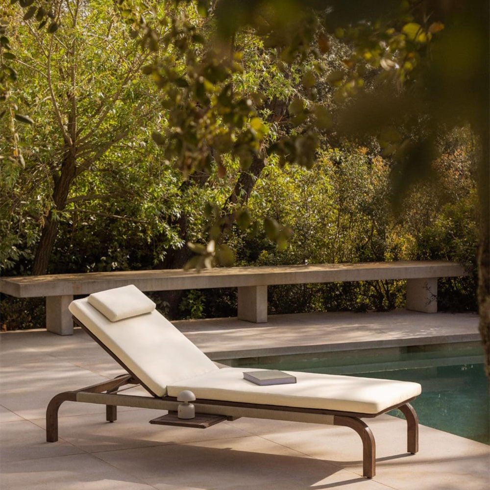 Sun lounger DEXTER, white (1 pc.)