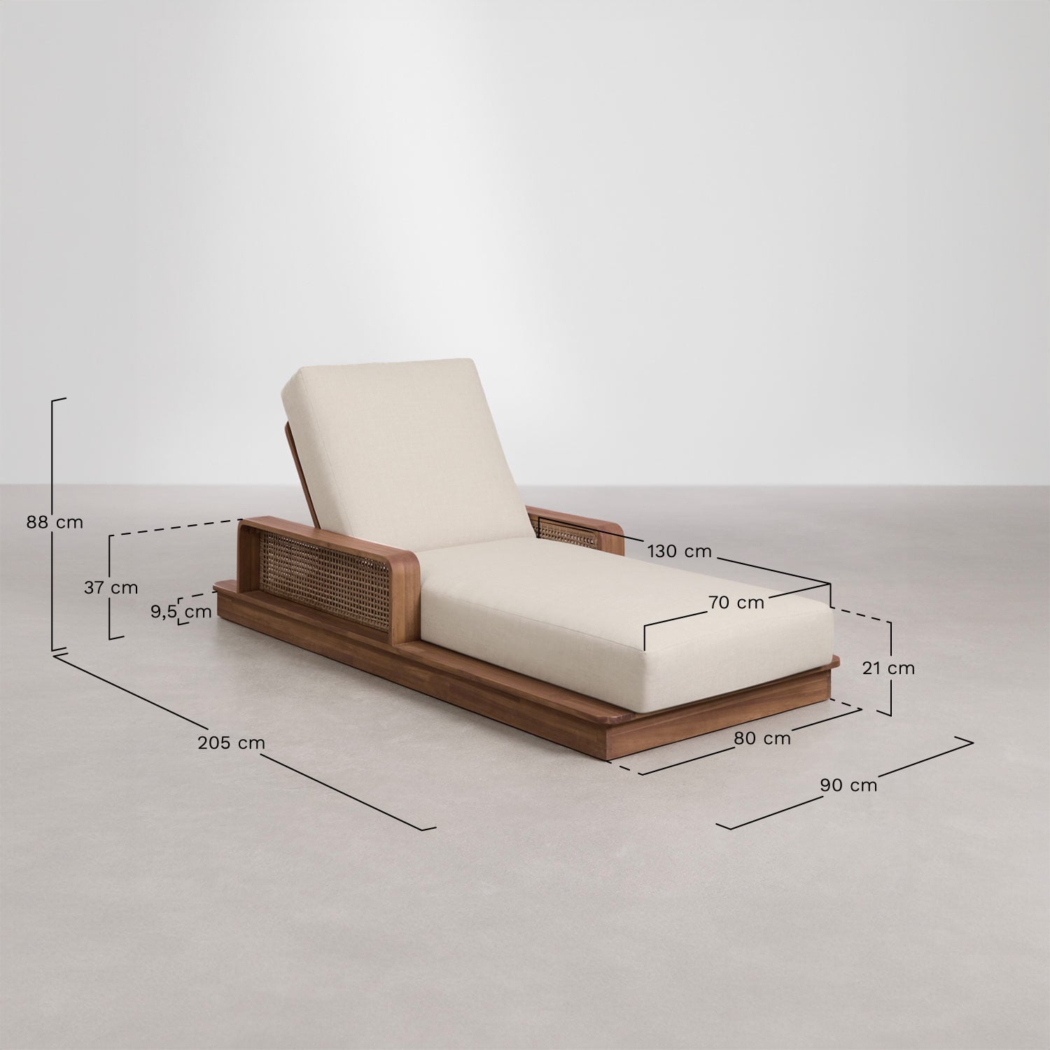 Deckchair RATIKO, adjustable