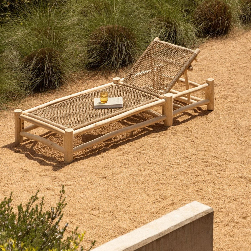 Adjustable outdoor lounger TEAK, teak wood