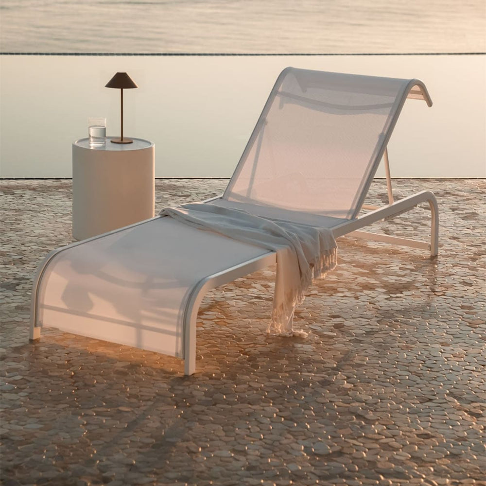 Adjustable lounger SOLENTO, white