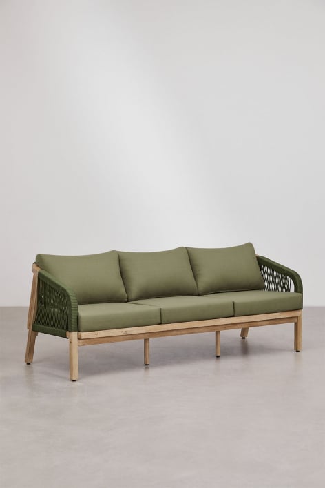 Komplektas DEXTER, sofa, 2 foteliai ir staliukas, kariuomenės žalia