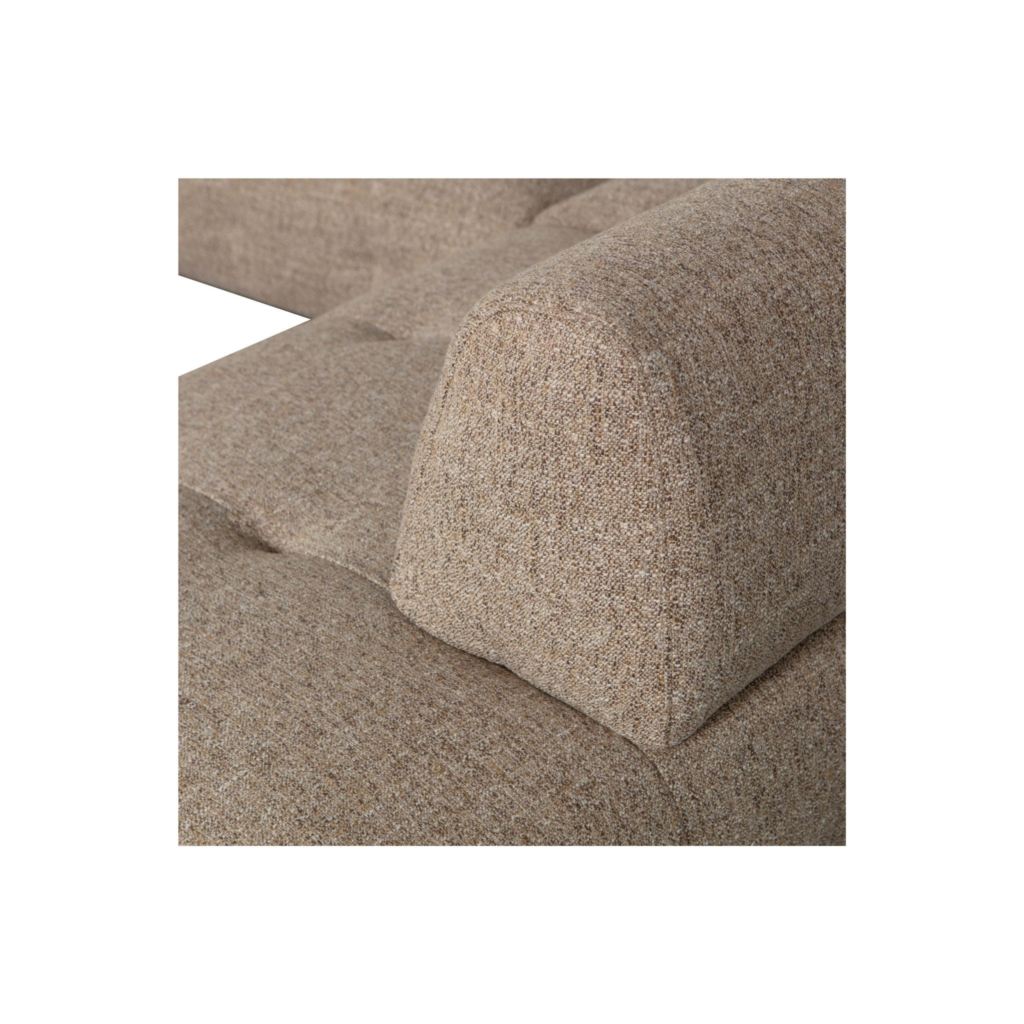 "Lloyd" dešinės pusės kampinė sofa, ruda spalva, melanžas - Namų Idėja