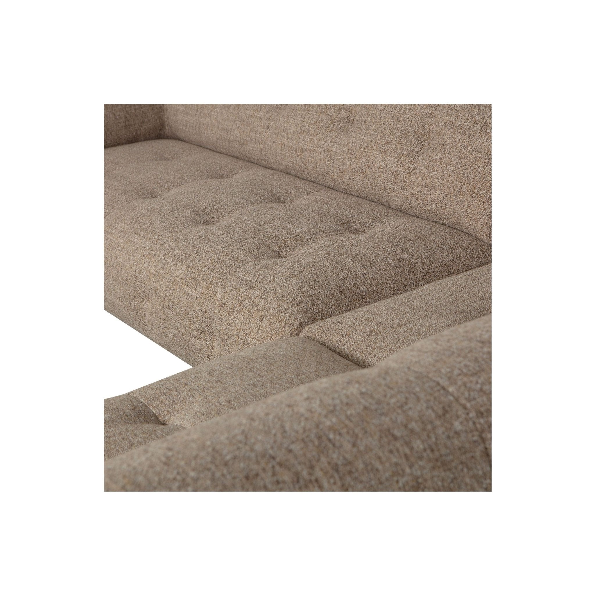 "Lloyd" dešinės pusės kampinė sofa, ruda spalva, melanžas - Namų Idėja