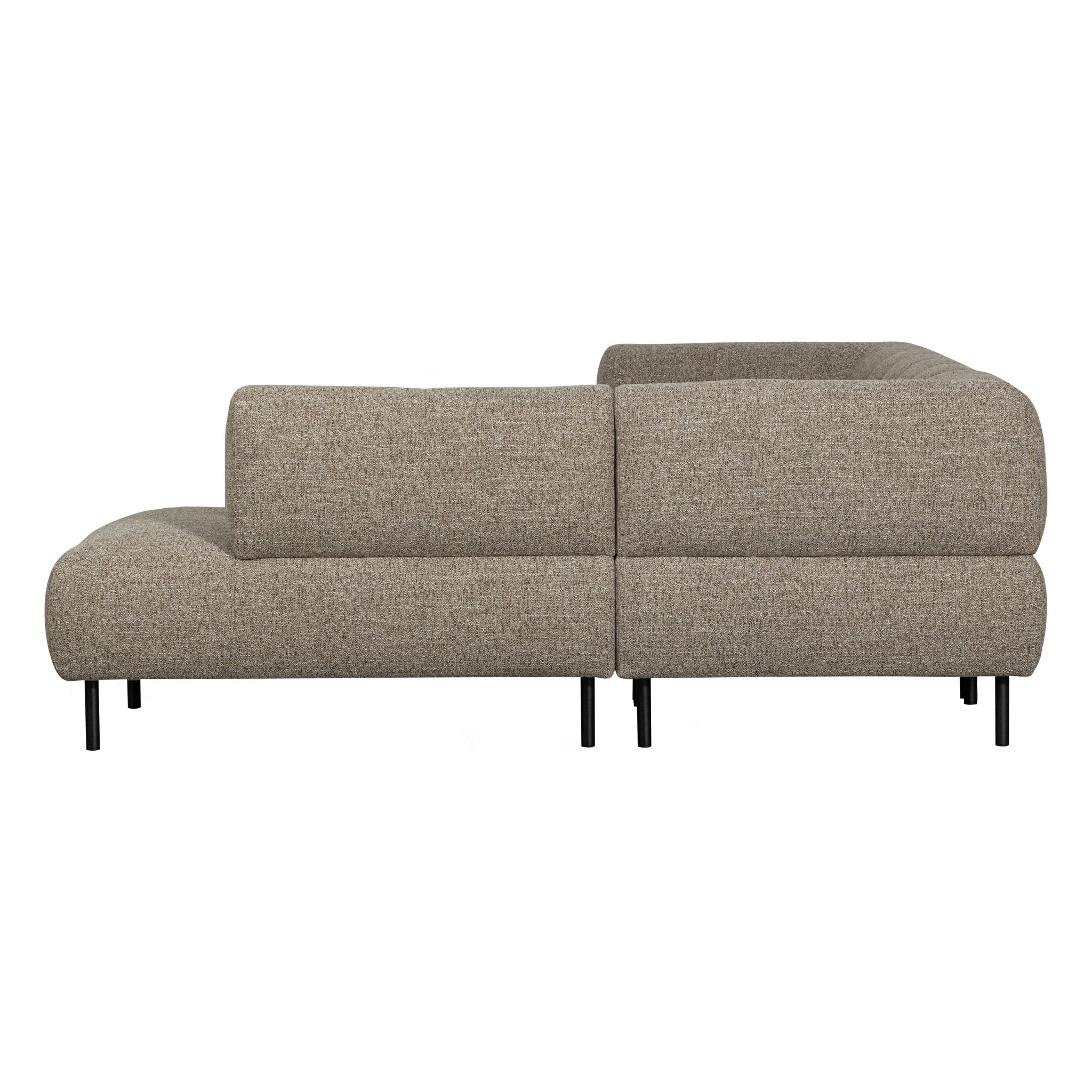 "Lloyd" dešinės pusės kampinė sofa, ruda spalva, melanžas - Namų Idėja