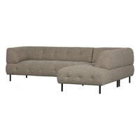 "Lloyd" dešinės pusės kampinė sofa, ruda spalva, melanžas - Namų Idėja