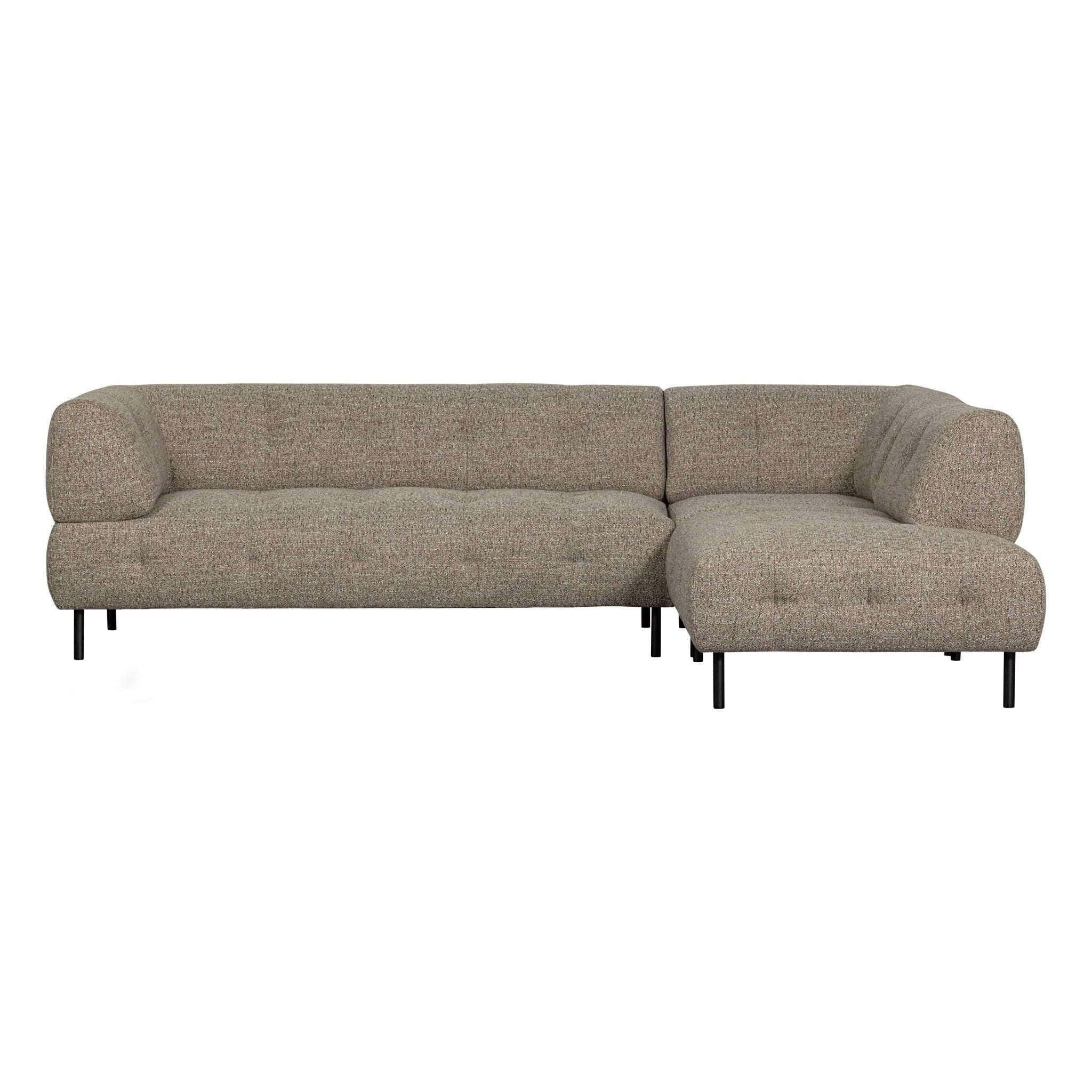 "Lloyd" dešinės pusės kampinė sofa, ruda spalva, melanžas - Namų Idėja