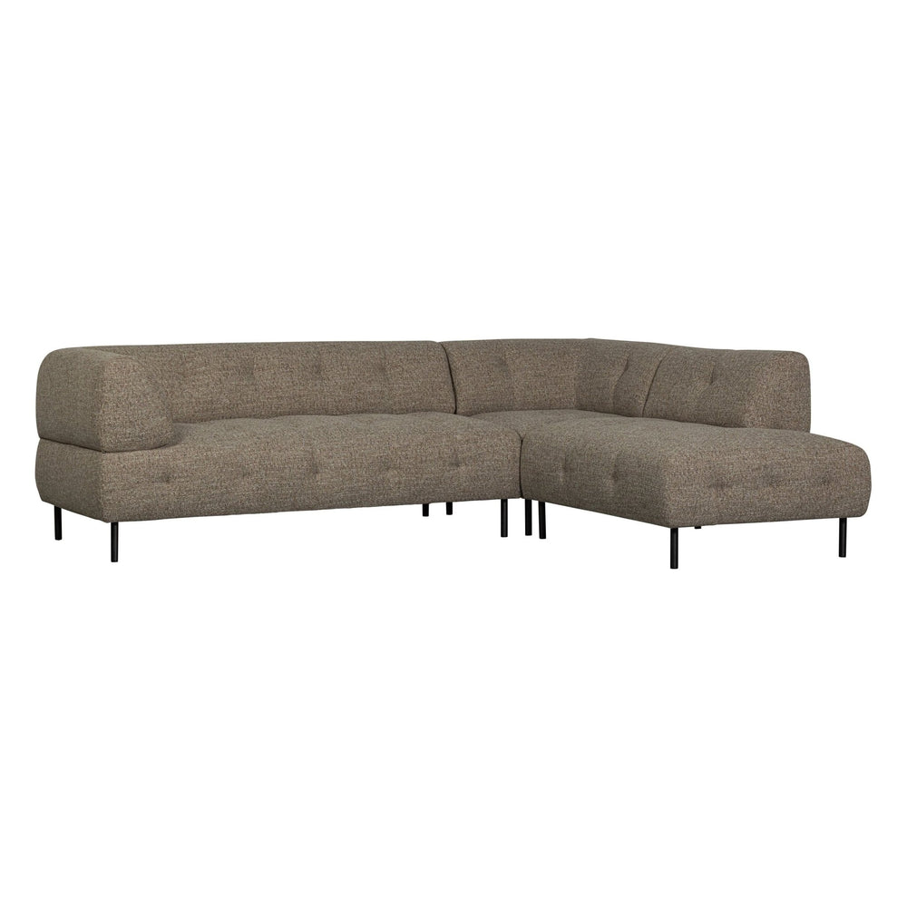 "Lloyd" dešinės pusės kampinė sofa, tamsiai ruda spalva, melanžas - Namų Idėja