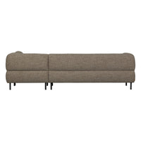 "Lloyd" dešinės pusės kampinė sofa, tamsiai ruda spalva, melanžas - Namų Idėja