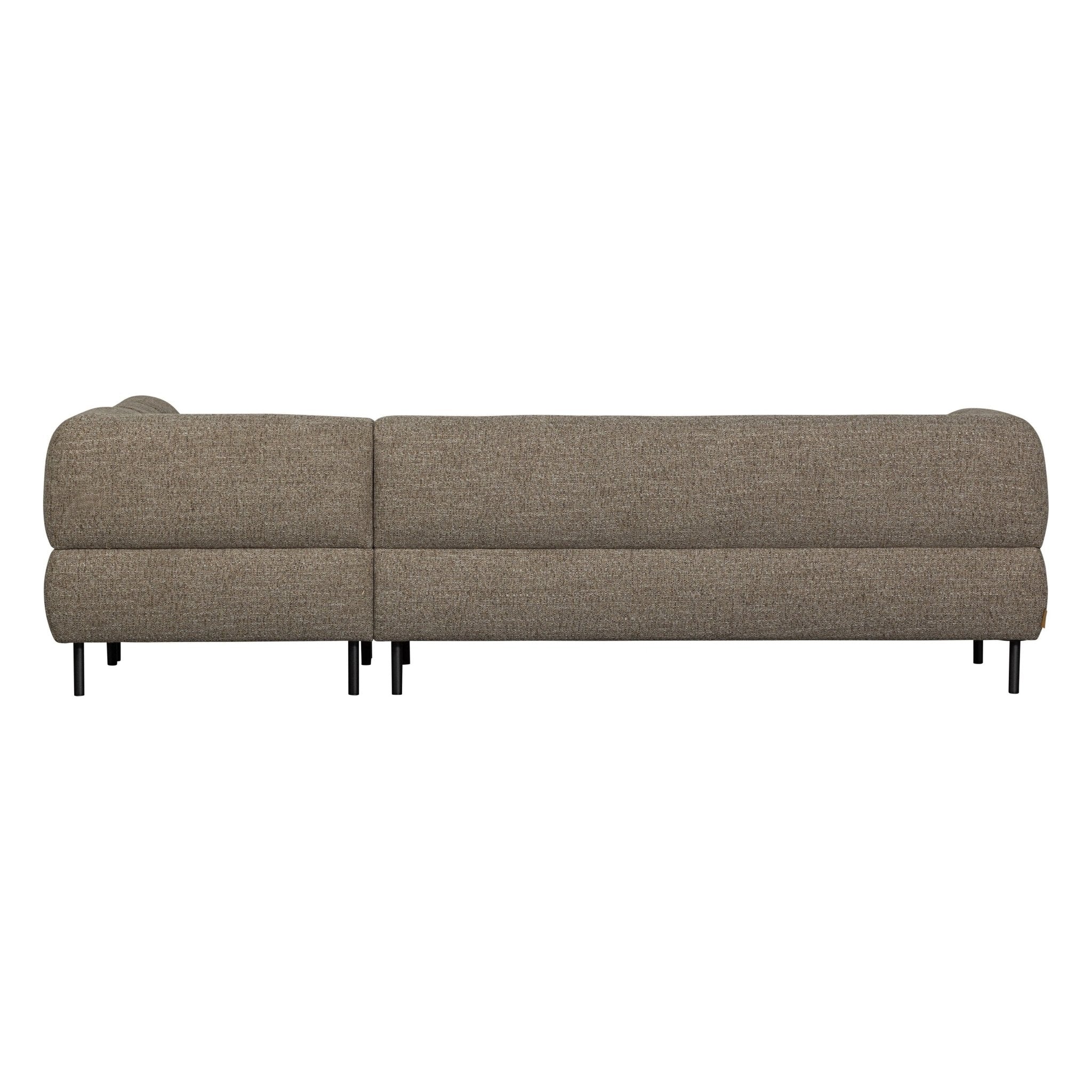 "Lloyd" dešinės pusės kampinė sofa, tamsiai ruda spalva, melanžas - Namų Idėja