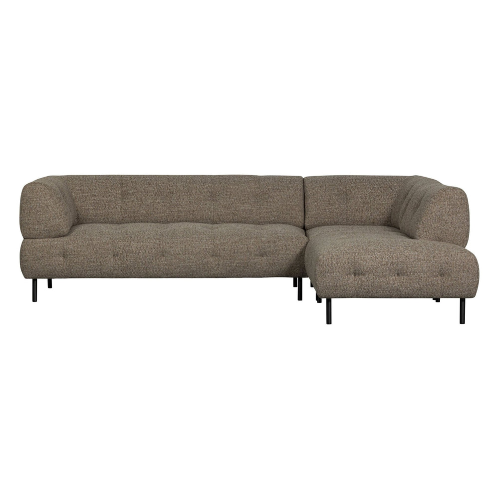 "Lloyd" dešinės pusės kampinė sofa, tamsiai ruda spalva, melanžas - Namų Idėja