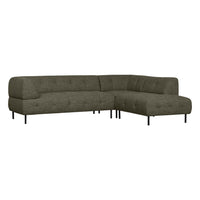 "Lloyd" dešinės pusės kampinė sofa, žalia spalva, melanžas - Namų Idėja