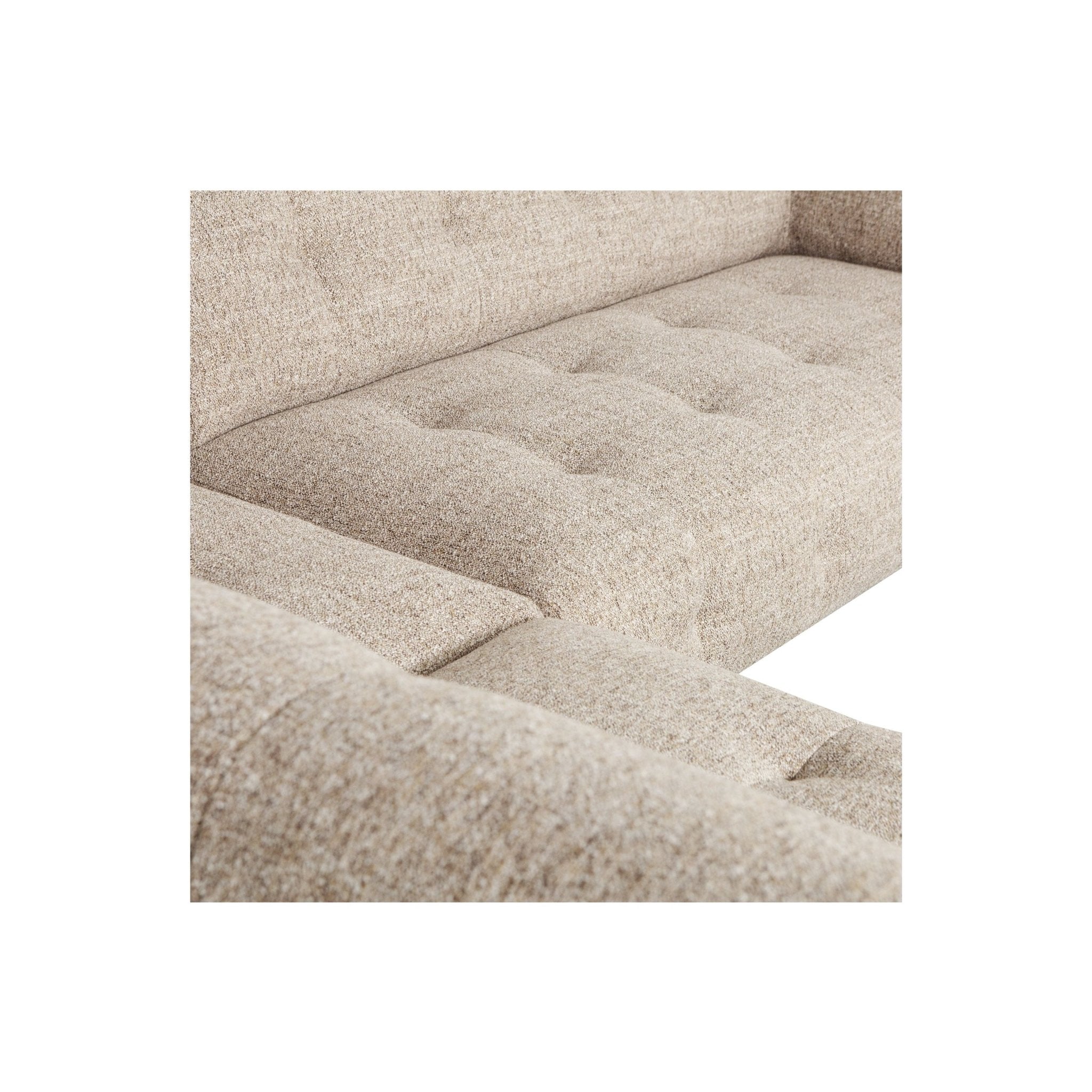 "Lloyd" kairės pusės kampinė sofa, natūrali spalva, melanžas - Namų Idėja