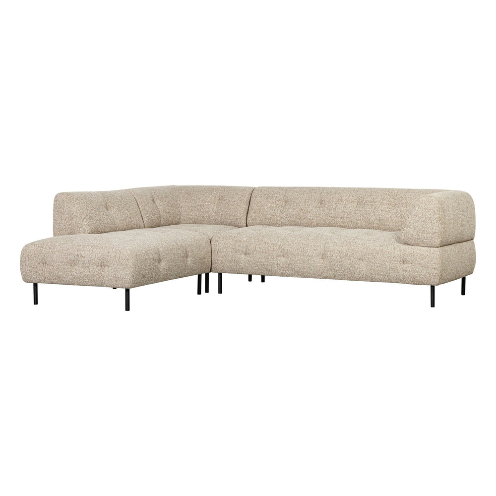"Lloyd" kairės pusės kampinė sofa, natūrali spalva, melanžas - Namų Idėja