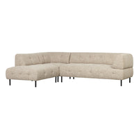 "Lloyd" kairės pusės kampinė sofa, natūrali spalva, melanžas - Namų Idėja