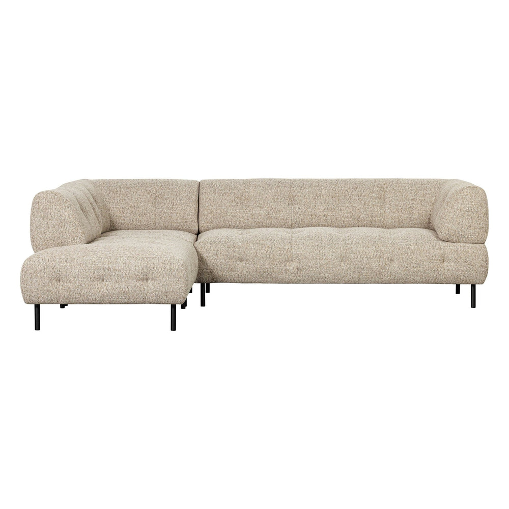 "Lloyd" kairės pusės kampinė sofa, natūrali spalva, melanžas - Namų Idėja