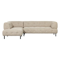 "Lloyd" kairės pusės kampinė sofa, natūrali spalva, melanžas - Namų Idėja