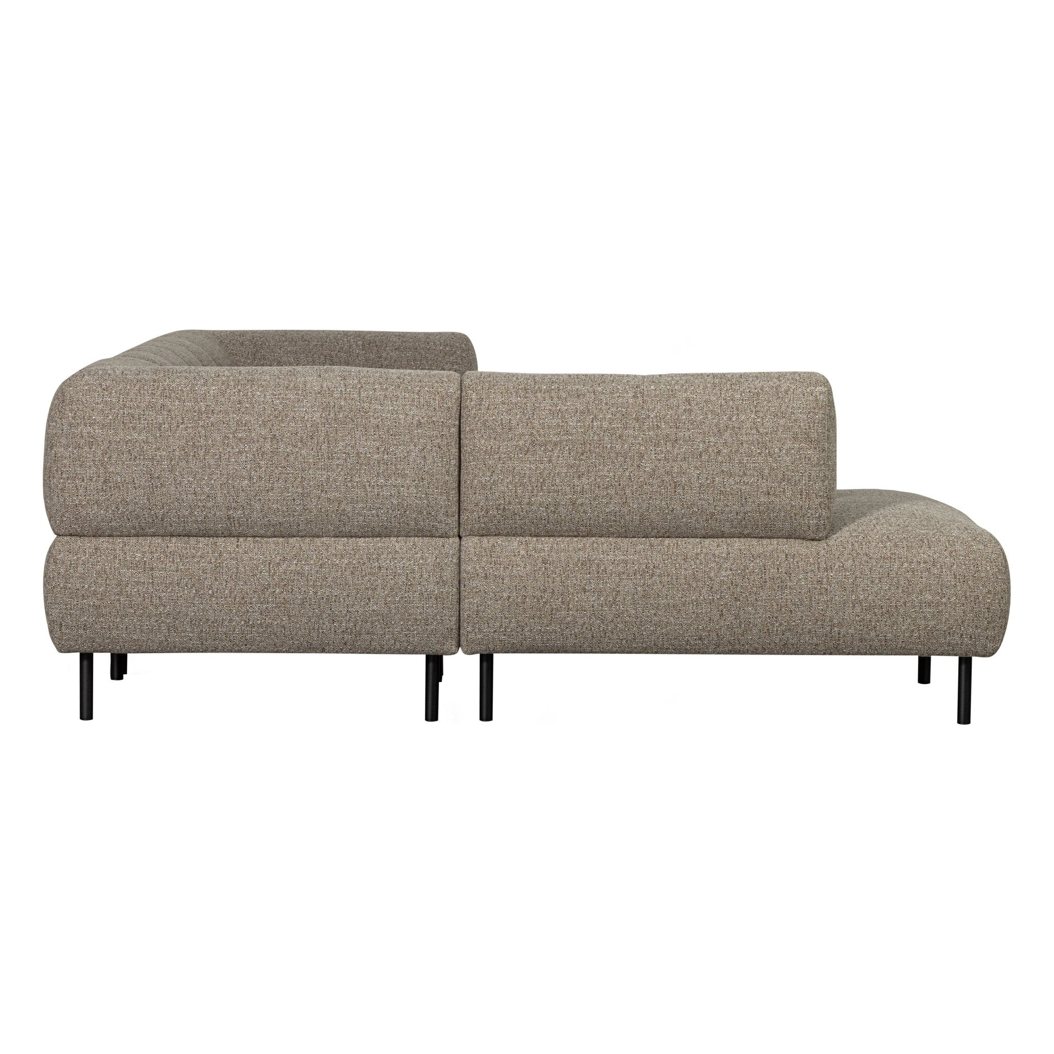 "Lloyd" kairės pusės kampinė sofa, ruda spalva, melanžas - Namų Idėja