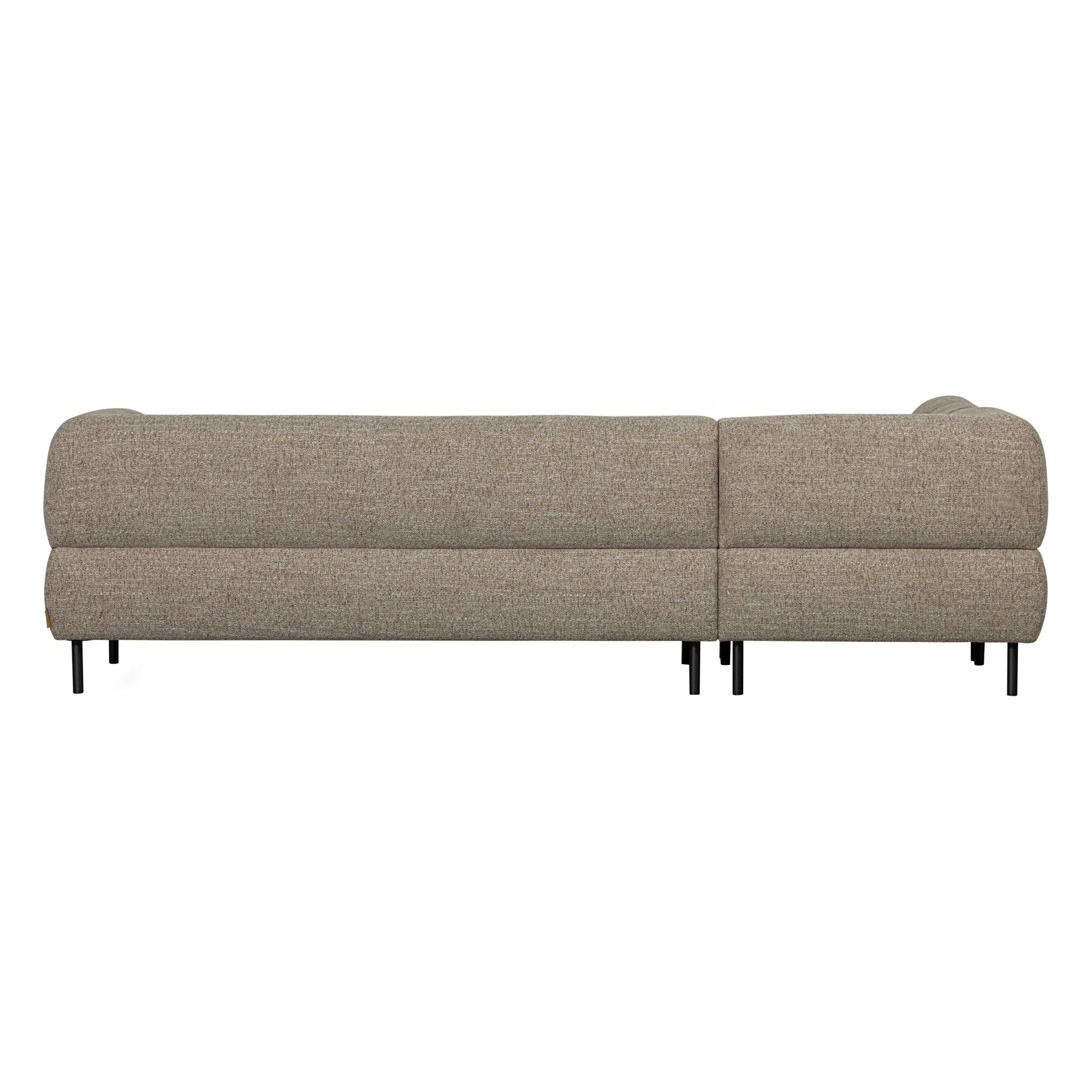 "Lloyd" kairės pusės kampinė sofa, ruda spalva, melanžas - Namų Idėja