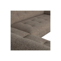 "Lloyd" kairės pusės kampinė sofa, tamsiai ruda spalva, melanžas - Namų Idėja