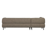 "Lloyd" kairės pusės kampinė sofa, tamsiai ruda spalva, melanžas - Namų Idėja