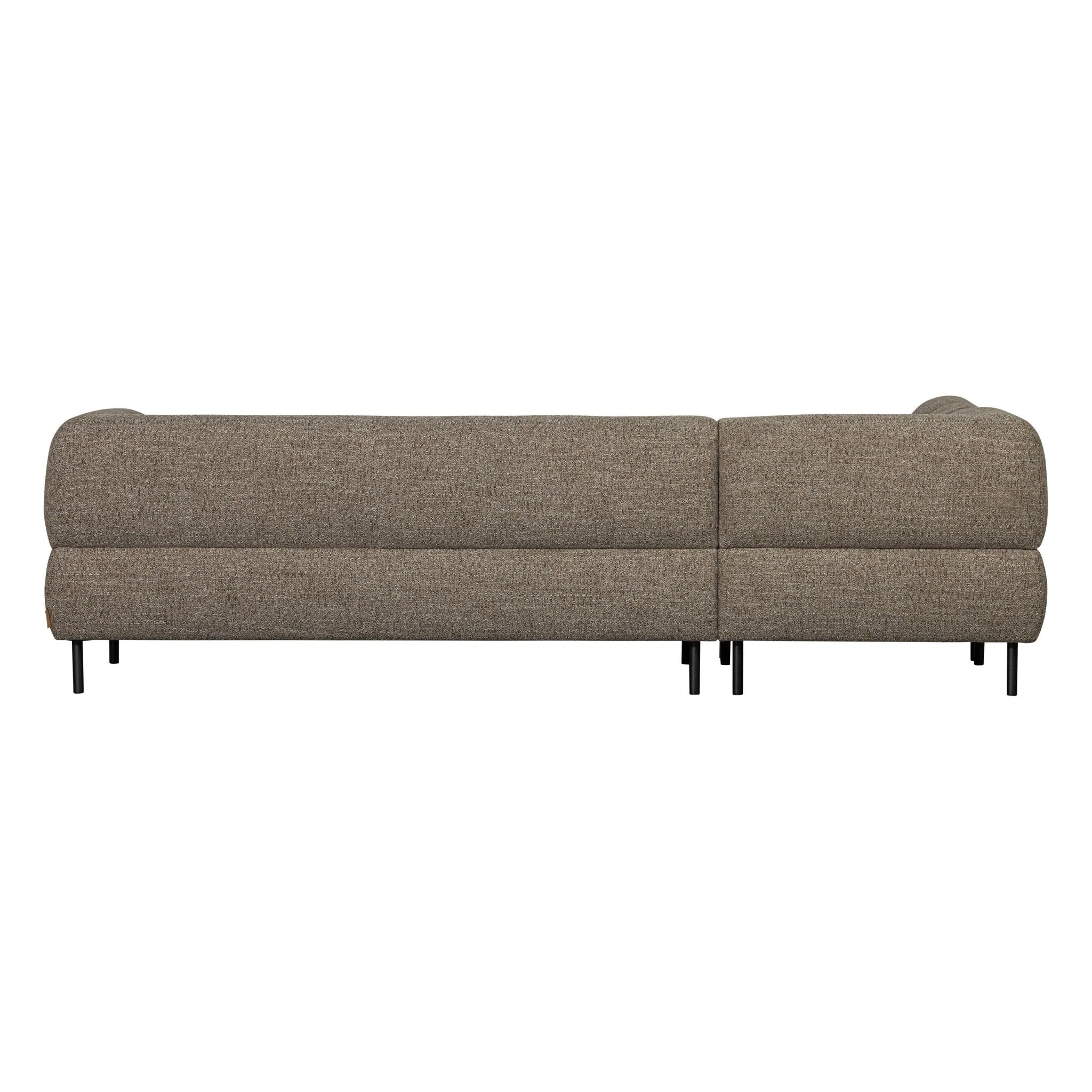 "Lloyd" kairės pusės kampinė sofa, tamsiai ruda spalva, melanžas - Namų Idėja