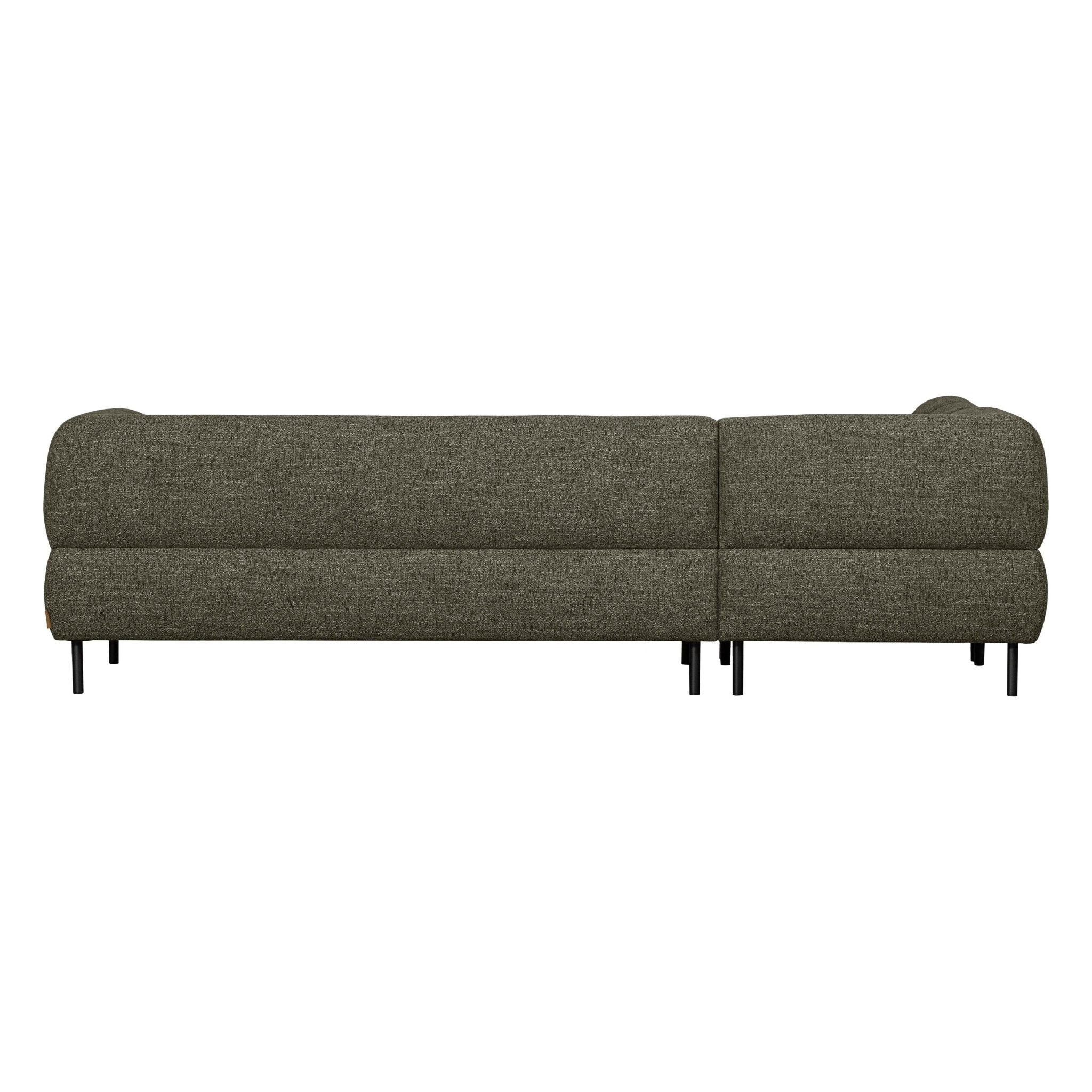 "Lloyd" kairės pusės kampinė sofa, žalia spalva, melanžas - Namų Idėja