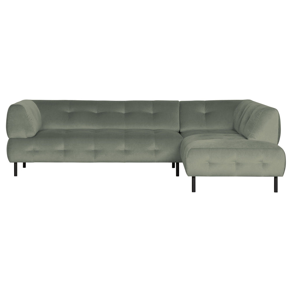 "Lloyd" sofa, kampas dešinės, aksomas, žalsva spalva - Namų Idėja