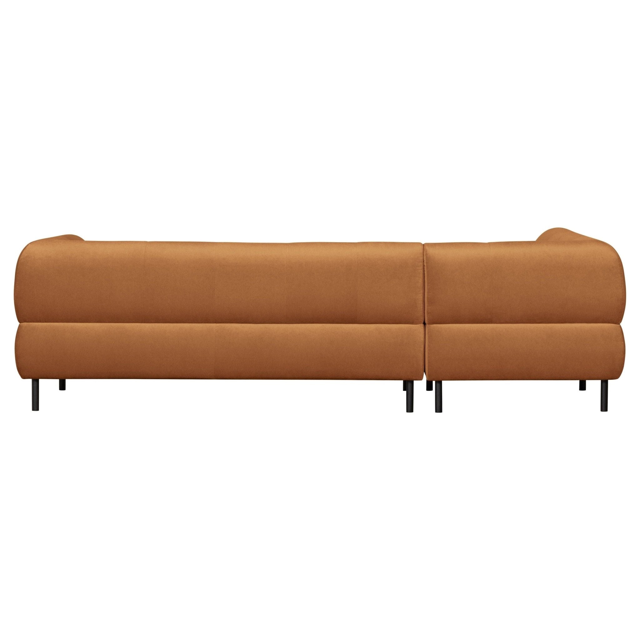 "Lloyd" sofa, kampas kairės, aksomas, cinamono spalva - Namų Idėja