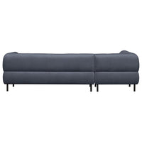"Lloyd" sofa, kampas kairės, aksomas, mėlynos spalvos - Namų Idėja