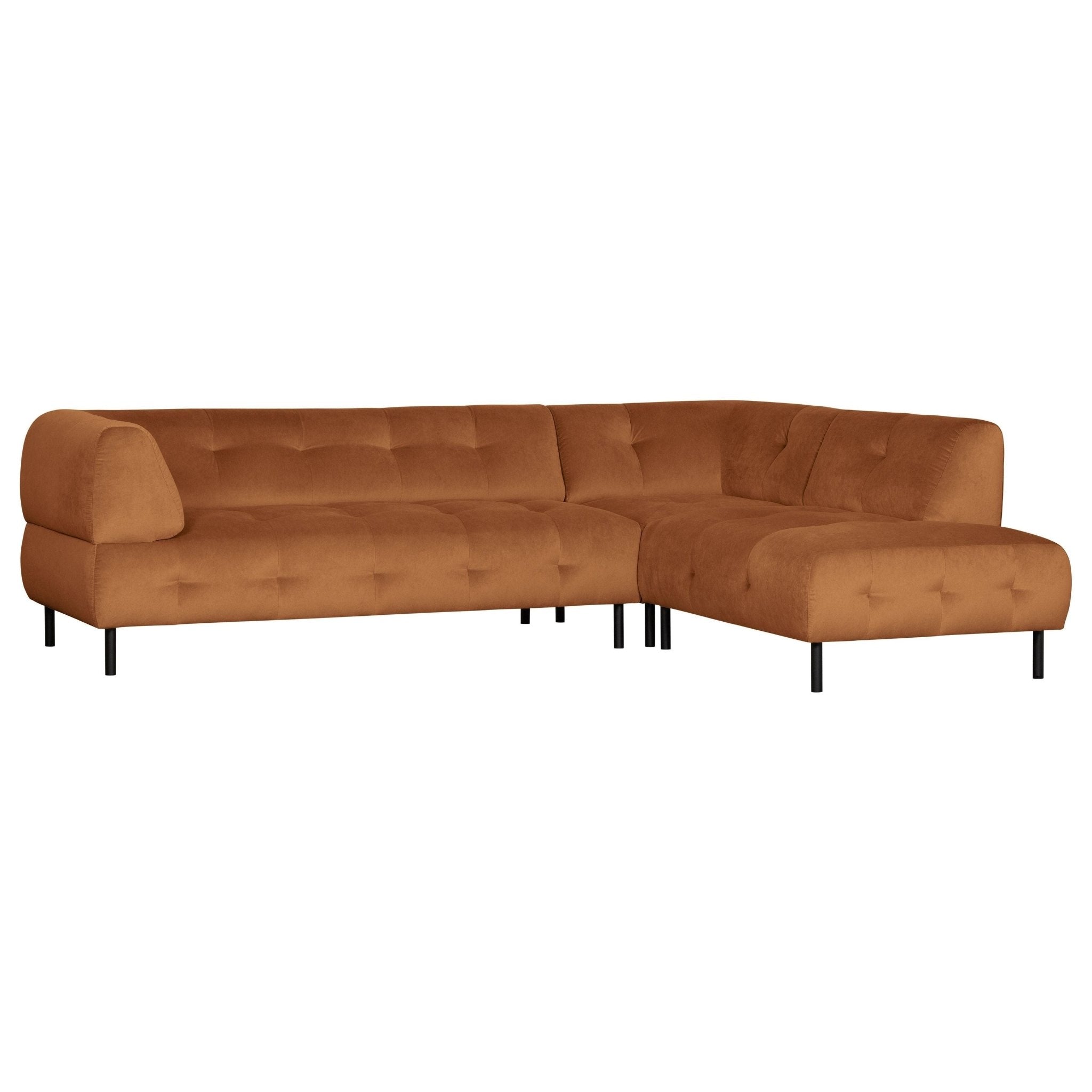 "Lloyd"sofa, kampas dešinės aksomas, cinamono spalva - Namų Idėja