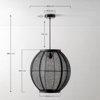 Pakabinamas šviestuvas ZIVENA, kreminė, Ø45 cm