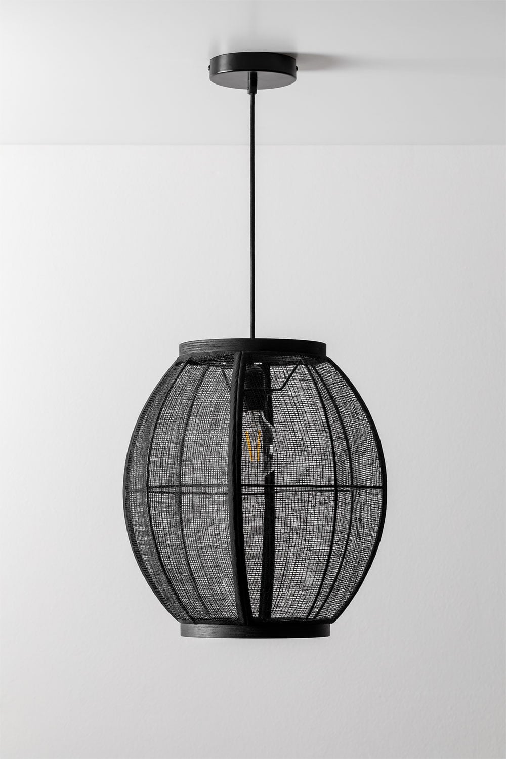 Pakabinamas šviestuvas ZIVENA, juoda, Ø35 cm