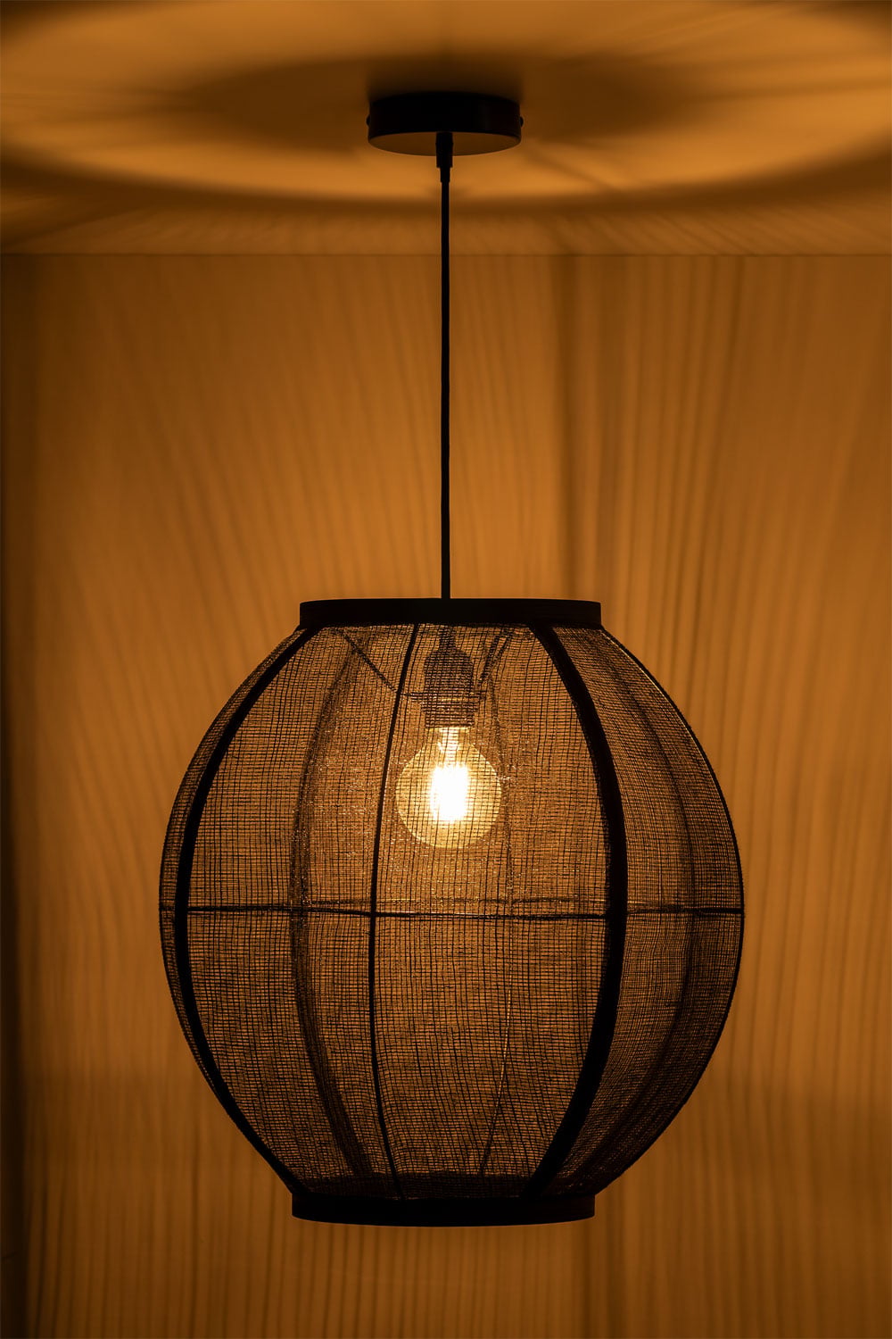 Pakabinamas šviestuvas ZIVENA, Juoda, Ø45 cm