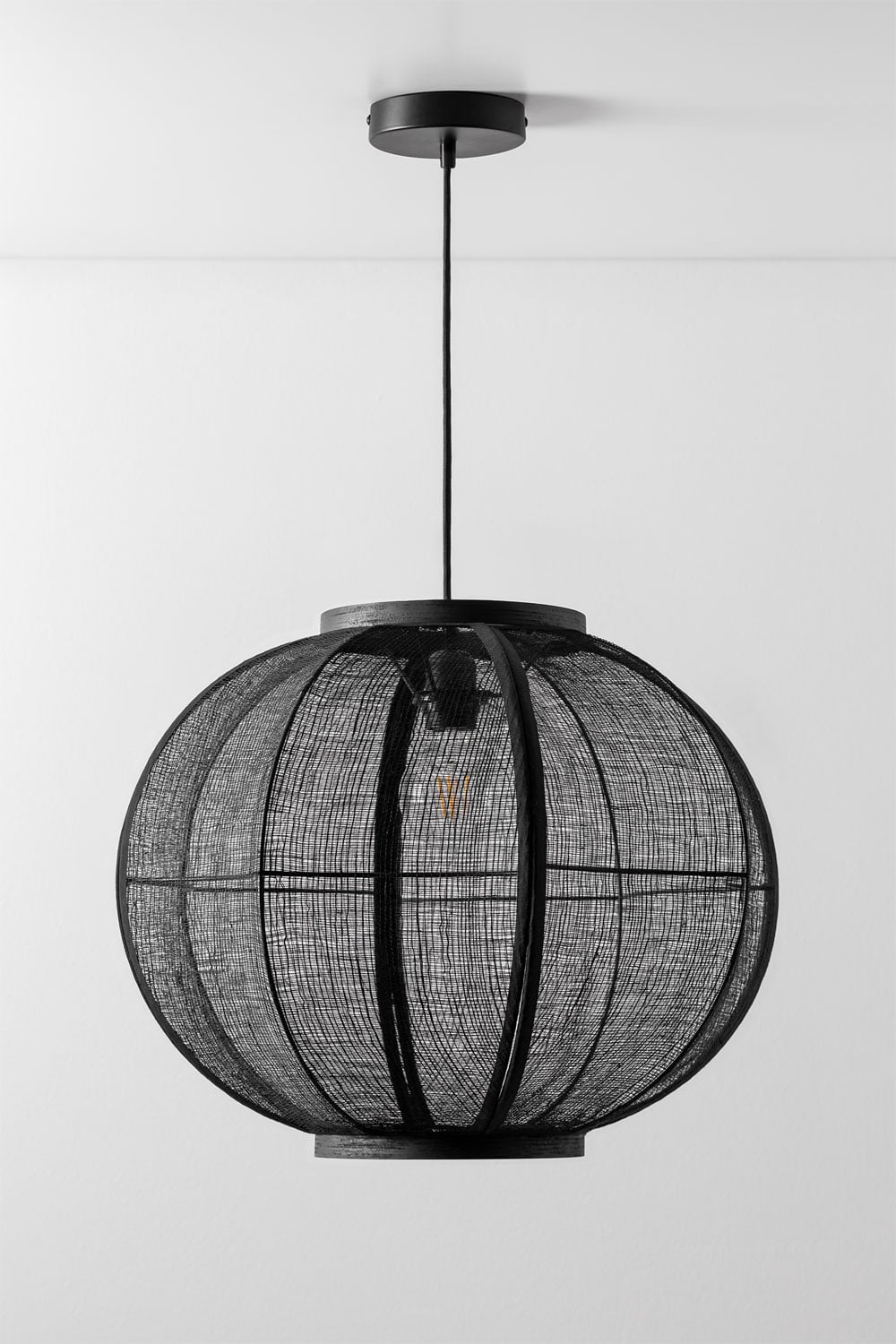 Pakabinamas šviestuvas ZIVENA, juoda, Ø50 cm