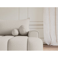 Kampinė sofa-lova DANDELINO, kreminė, dešinė