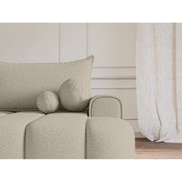 Kampinė sofa-lova DANDELINO, šviesiai smėlinė, dešinė