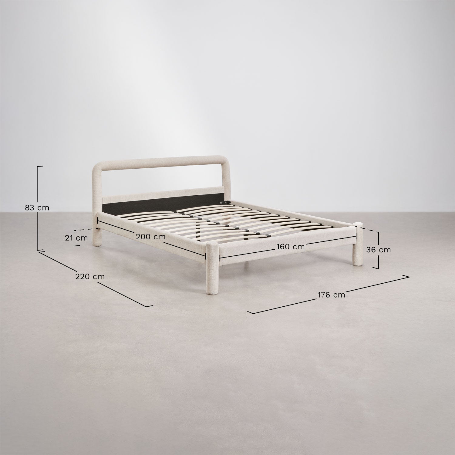 Bed VORIARO, chenille
