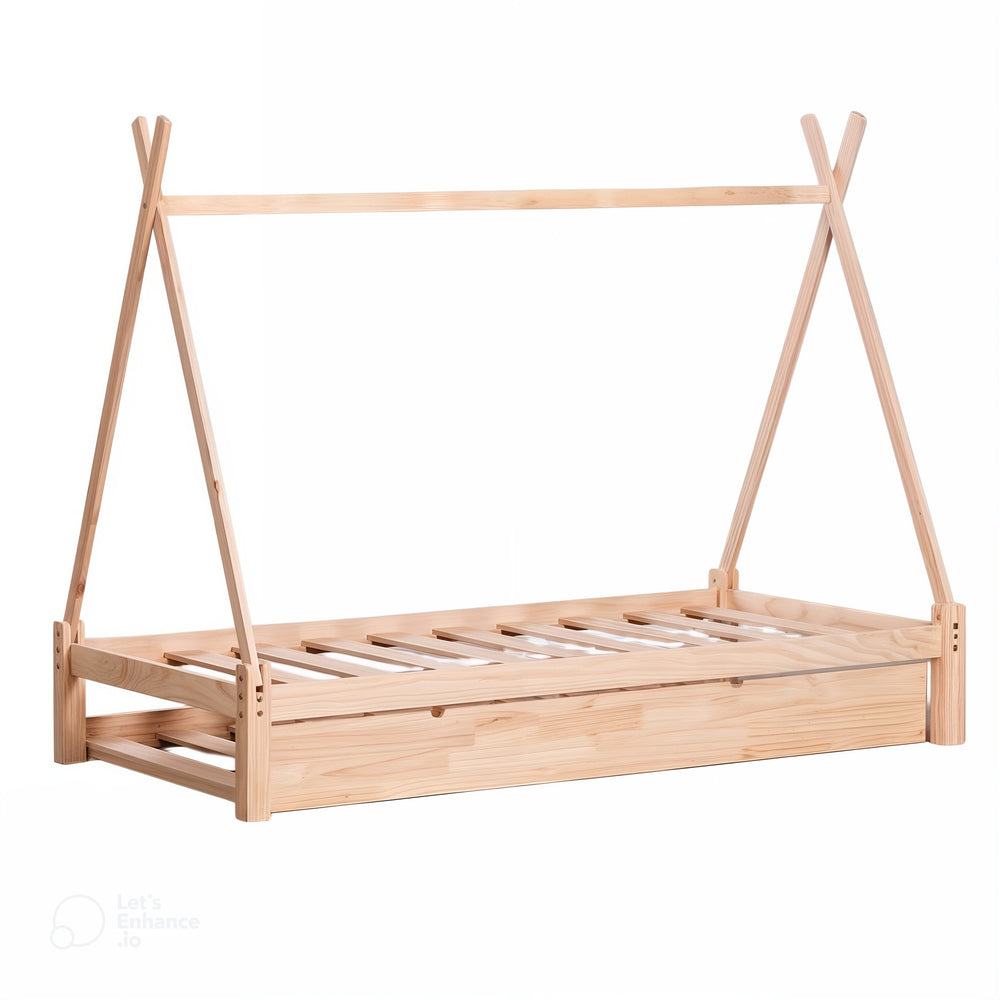Medinė lova JANE, 90 cm., pušies mediena